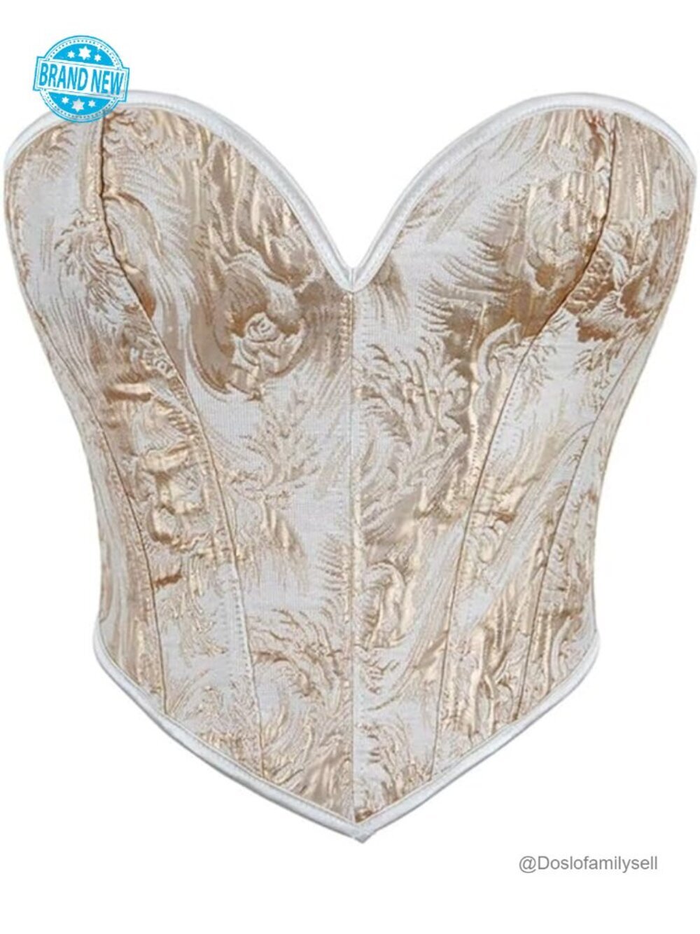 Vintage Gothic Floral Print Overbust Corset Lace Up Bustier Crop Top